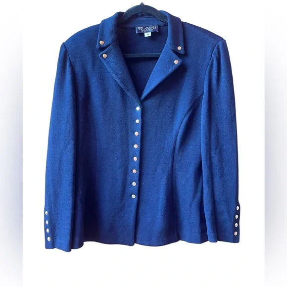 St John Collection by Marie Gray Knit Blazer Size 14 - Picture 1 of 9